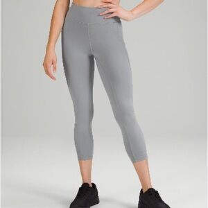lululemon athletica Invigorate Rhino Grey Leggings w/ pockets shortened to 20in